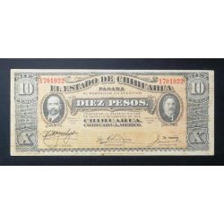 Mexikó 10 Pesos 1915 XF+