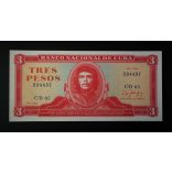 Cuba 3 Pesos 1988 Unc