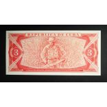 Cuba 3 Pesos 1988 Unc