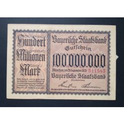 Germany 100 Million Mark München 1923 VF+