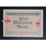 Germany 100 Million Mark München 1923 VF+