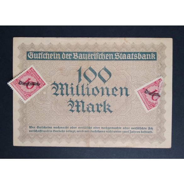 Germany 100 Million Mark München 1923 VF+