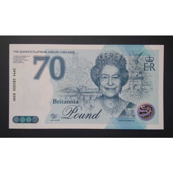 England 70 Pounds 2022 UNC commemorative banknote