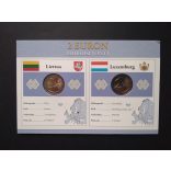 EU 2 Euro set of 2 pcs commemorative coins Unc