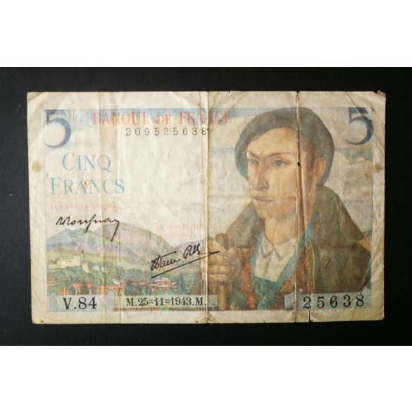 France 5 Francs 1943 F