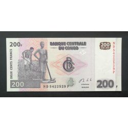 Kongó 200 Francs 2013 Unc 