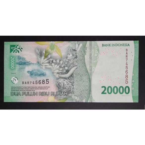 Indonesia 20000 Rupiah 2022 UNC