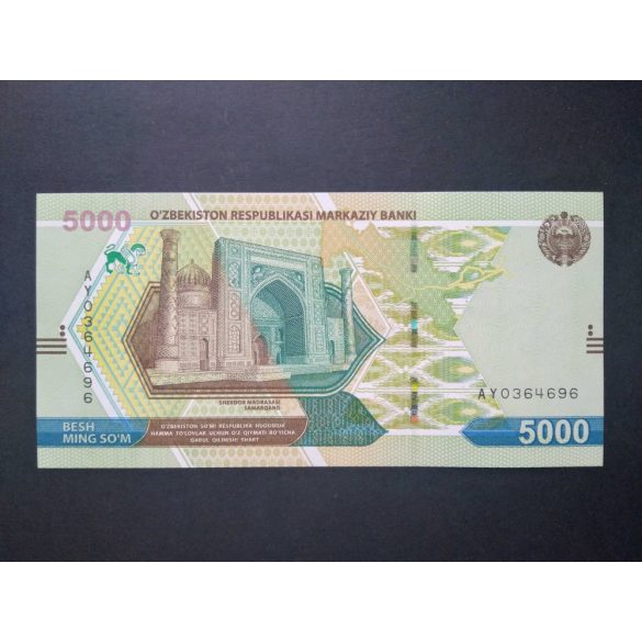 Üzbegisztán 5000 Som 2021 UNC