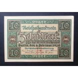 Germany 10 Mark 1920 Aunc