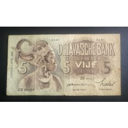 Holland India 5 Gulden 1936 F-