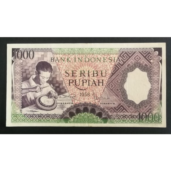 Indonézia 1000 Rupiah 1958 VF+