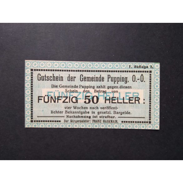 Ausztria 50 Heller 1920 Unc Pupping