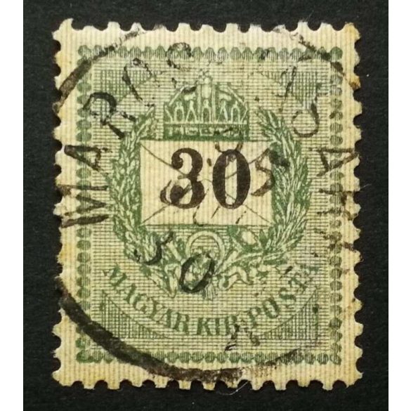 Hungary 1889 Letter, black cipher 30 kr. perf. 12:11 1/2 MAROS-VÁSÁRHELY used