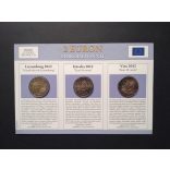 EU 2 Euro set of 3 Unc  Estonia, Switzerland, Luxembourg 2012