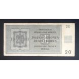 Bohemia and Moravia Protectorate 20 Korun 1944 VF-