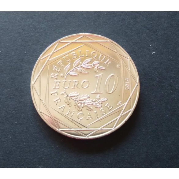 France 10 Euro 2014 Fraternité commemorative coin in decorative packaging