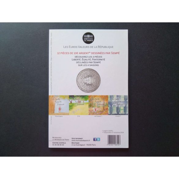 France 10 Euro 2014 Fraternité commemorative coin in decorative packaging