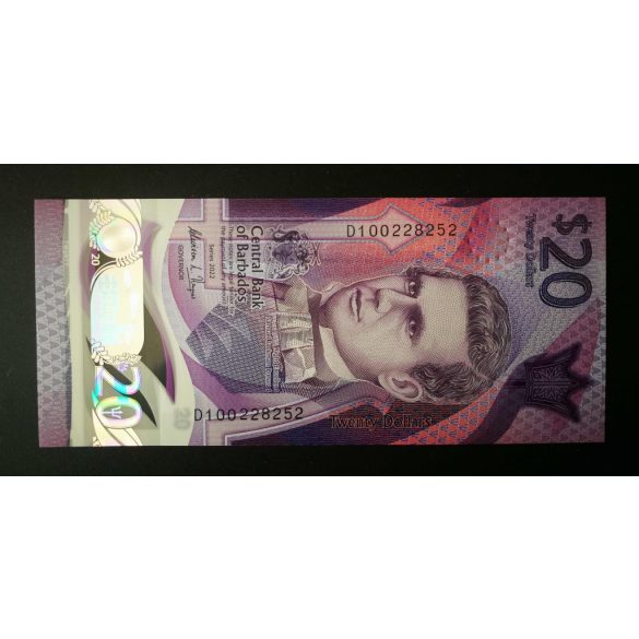 Barbados 20 Dollar 2022 UNC 