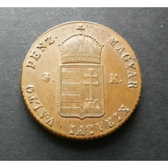 Hungary 3 Krajcár 1849