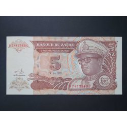 Zaire 5 Zaires 1993 UNC-