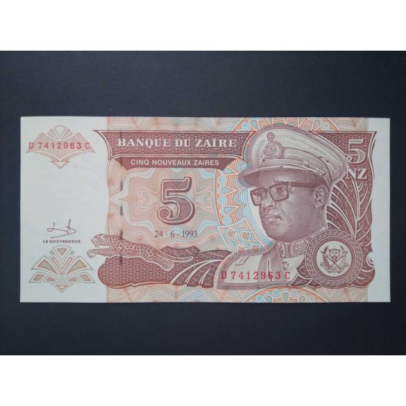 Zaire 5 Zaires 1993 UNC-