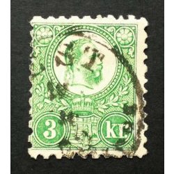 Hungary 1871 3 Kr. engraved, used (P)EST