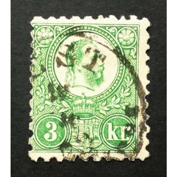Hungary 1871 3 Kr. engraved, used (P)EST