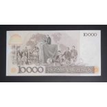 Brazil 10 Cruzados overprinted on 10000 Cruzeiros 1986 Unc