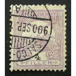   Hungary 1900 TURUL 4 F. perf. 12 : 11 3/4 SALGÓ-(TARJÁN) used