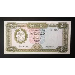 Líbia 5 Dinars 1972 Unc 