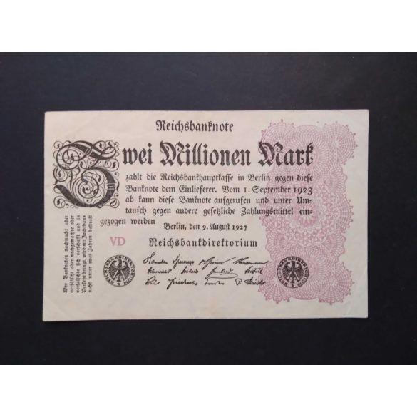 Németország 2 Millió Mark 1923 VF