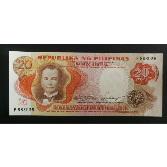 Philippines 20 Piso 1969 UNC