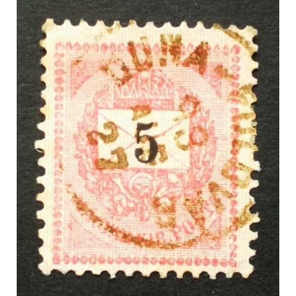 Hungary 1889 Letter, black cipher 5 kr. perf. 12:11 1/2 DUNA-FÖLDVÁR used