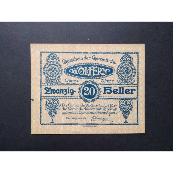 Austria 20 Heller 1920 Unc Wolfern