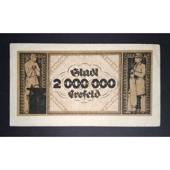 Germany 2 Million Mark Crefeld 1923 VF