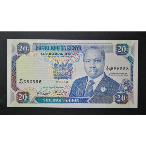 Kenya 20 Shillings 1989 Unc