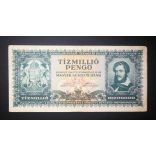 Hungary 10 million Pengő 1945 VF