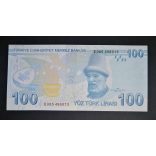 Turkey 100 Líra 2017 UNC