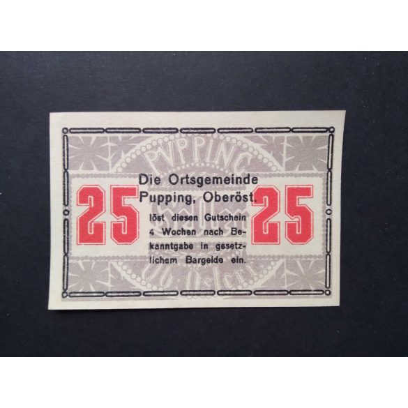 Austria 25 Heller 1920 Unc Pupping, Schaumburg