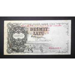 Latvia 10 Latu 1939 F