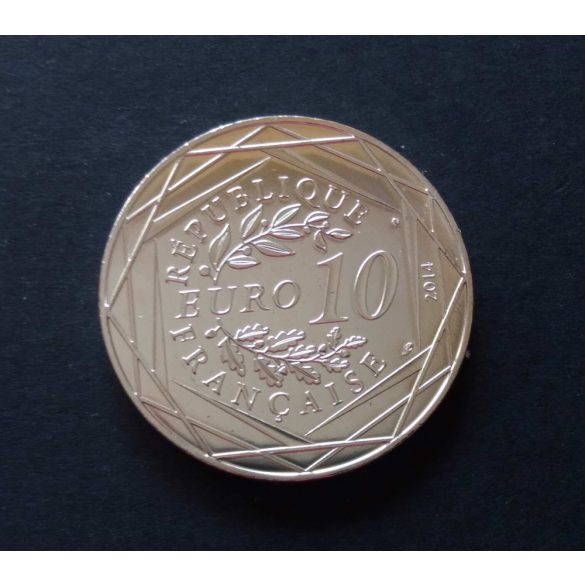 France 10 Euro 2014 Fraternité commemorative coin in decorative packaging