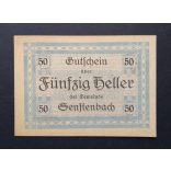 Austria 50 Heller 1920 Unc Senftenbach 
