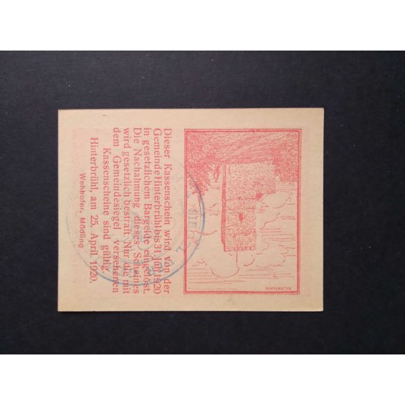 Austria 20 Heller 1920 Unc Hinterbrühl