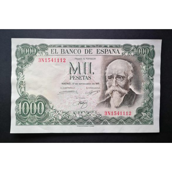 Spanyolország 1000 Pesetas 1971 XF