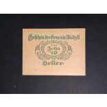 Austria 10 Heller 1920 Unc Waldzell 