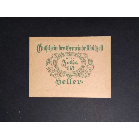 Austria 10 Heller 1920 Unc Waldzell 