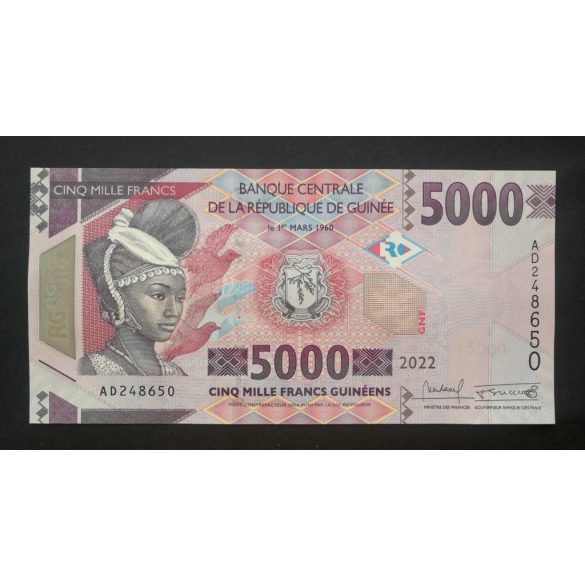 Guinea 5000 Francs 2022 UNC