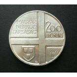 Magyarország 200 Forint 1977 UNC Csontváry Kosztka Tivadar emlékére ezüst 28 g 