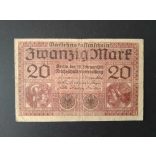 Germany 20 Mark 1918 VG+