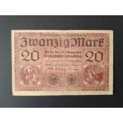 Németország 20 Mark 1918 VG+